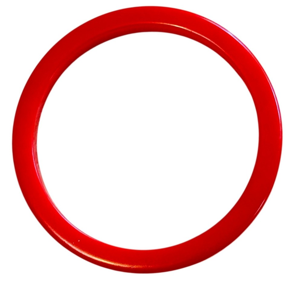 VTG Estate Bakelite Bangle Bracelet Tested Art Deco bright red rare Authentic‎